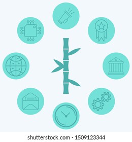 Bamboo vector icon sign symbol