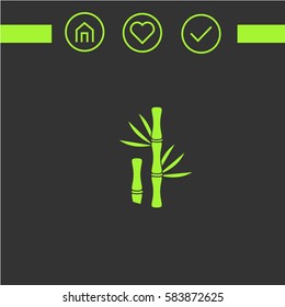 bamboo vector icon. simple icon for web.logo design
 