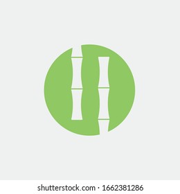 símbolo del lema vectorial bambú para la plantación