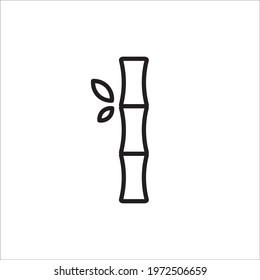 Bamboo vector icon. Bamboo tree flat sign design illustration. Bamboo nature tree symbol pictogram