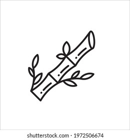 Bamboo vector icon. Bamboo tree flat sign design illustration. Bamboo nature tree symbol pictogram