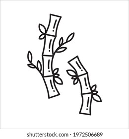 Bamboo vector icon. Bamboo tree flat sign design illustration. Bamboo nature tree symbol pictogram