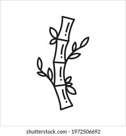 Bamboo vector icon. Bamboo tree flat sign design illustration. Bamboo nature tree symbol pictogram