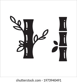 Bamboo vector icon. Bamboo tree flat sign design illustration. Bamboo nature tree symbol pictogram