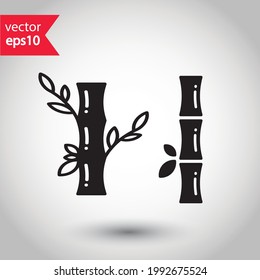 Bamboo vector icon. Bamboo tree flat sign design illustration. Bamboo nature tree symbol pictogram