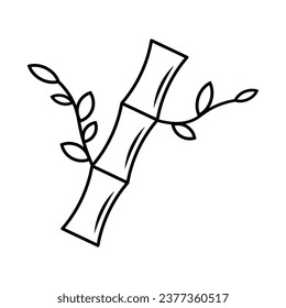 Bamboo vector icon. Bamboo tree flat sign design illustration. Bamboo nature tree symbol pictogram
