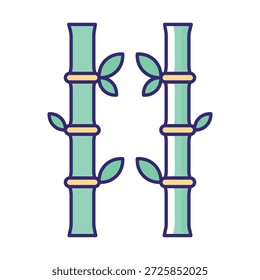 Icono de Vector de bambú que puede modificar o editar fácilmente