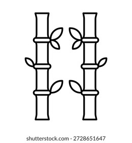  Icono de Vector de bambú que puede modificar o editar fácilmente

