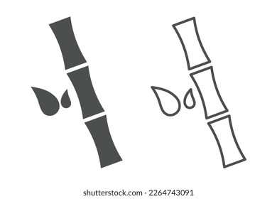 Bamboo vector icons collection. Trendy flat bamboo vector designs