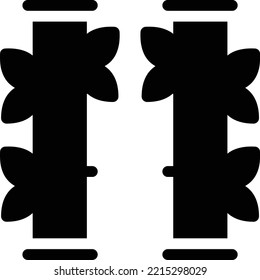 bamboo Vector illustration on a transparent background. Premium quality symmbols. Glyphs vector icons for concept and graphic design. 
