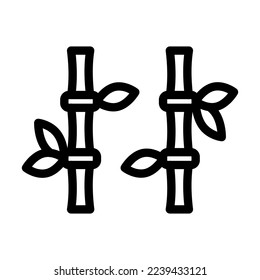 Bamboo Vector Line Icon Design