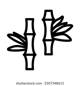 bamboo Vector Line Icon Design