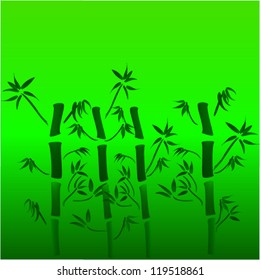Bamboo vector on green background/Bamboo/vector