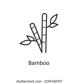 Bamboo vector Outline Icon Design illustration. Nature Symbol on White background EPS 10 File