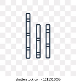 Bamboo vector outline icon isolated on transparent background, high quality linear Bamboo transparency concept can be used web and mobile