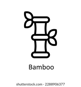 Bamboo Vector   outline Icons. Simple stock illustration stock