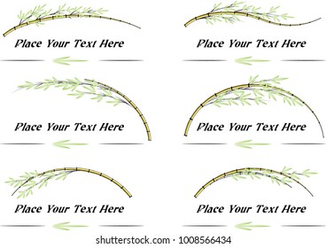 bamboo vector set: calligraphic design elements and page decoration