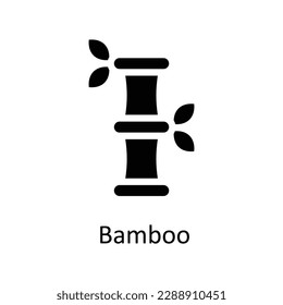 Bamboo Vector   solid Icons. Simple stock illustration stock