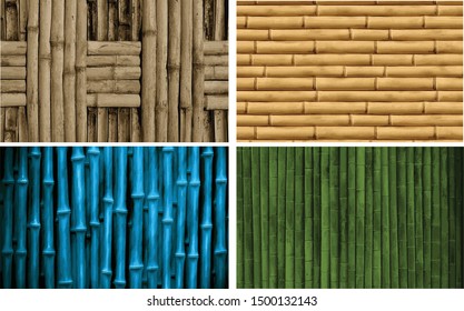 BAMBOO VECTOR TEXTURES FOR MAPPING AND EDIT