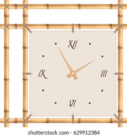 Bamboo wall clock.