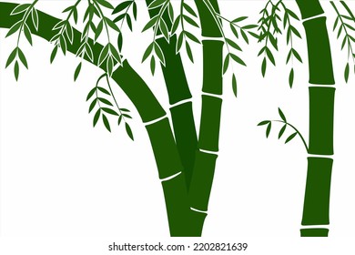 Bamboo Wall Decorating Art, Bamboo Painting for decoration, Bamboo Vector Art