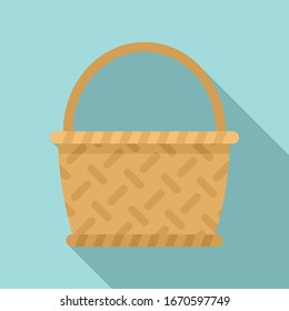 Bamboo wicker icon. Flat illustration of bamboo wicker vector icon for web design