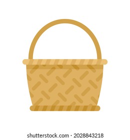 Bamboo wicker icon. Flat illustration of bamboo wicker vector icon isolated on white background