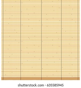 Bamboo window blind - vector illustration