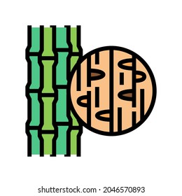 bamboo wood color icon vector. bamboo wood sign. isolated symbol illustration
