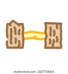 bamboo wood exercise tools outdoor fitness color icon vector. bamboo wood exercise tools outdoor fitness sign. isolated symbol illustration