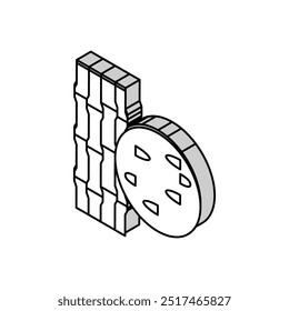 bamboo wood isometric icon vector. bamboo wood sign. isolated symbol illustration