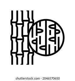 bamboo wood line icon vector. bamboo wood sign. isolated contour symbol black illustration