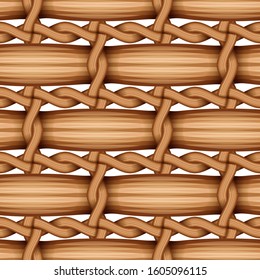 bamboo wood weaving pattern, natural wicker texture surface theme concept, vector illustration