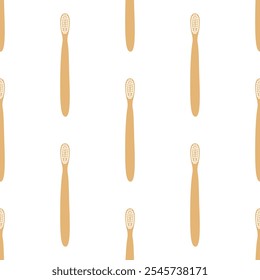 Bamboo wooden toothbrush. The concept of an eco-friendly lifestyle without plastic