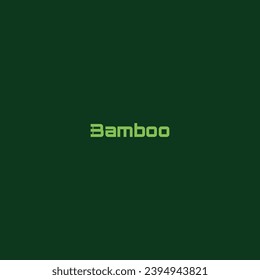 ilustración vectorial de marca de palabra de bambú