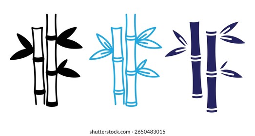 bamboo,bamboo icon,bamboo logo,bamboo vector,Bamboo vector icon set. Bamboo symbols. Bamboo plant silhouettes. 