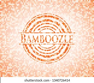 Bamboozle abstract orange mosaic emblem