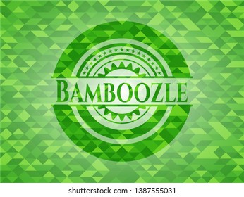 Bamboozle green mosaic emblem. Vector Illustration. Detailed.