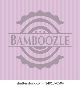 Bamboozle realistic pink emblem. Vector Illustration. Detailed.