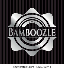 Bamboozle silvery emblem. Vector Illustration. Mosaic.