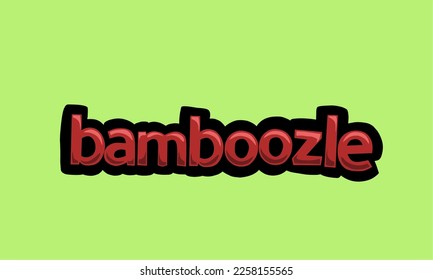 bamboozle writing vector design on a green background very simple and very cool