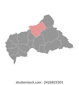 Bamingui Bangoran prefecture map, administrative division of Central African Republic.