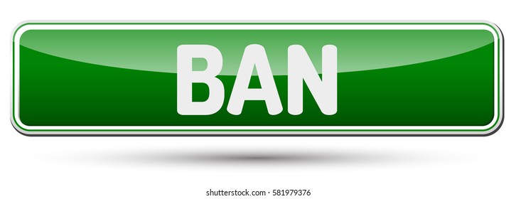 BAN - Abstract beautiful button with text.