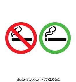 ban and allowed smoking area