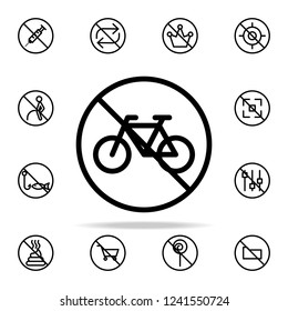 ban bicycle icon. Ban icons universal set for web and mobile