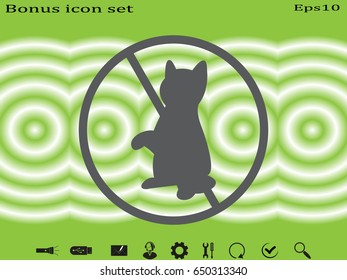 ban cat, icon, vector illustration eps10
