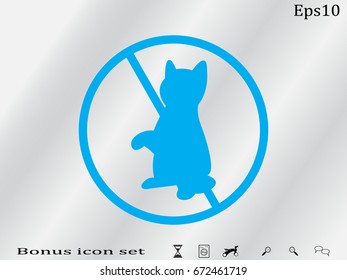 ban cat, icon, vector illustration eps10
