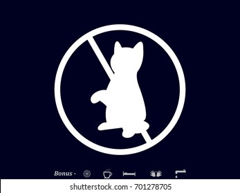 ban cat, icon, vector illustration eps10