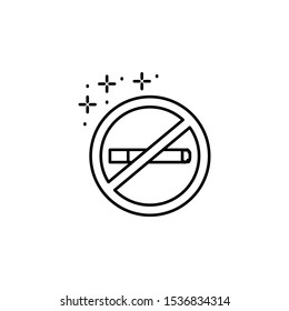 Ban cigarette icon. Simple line, outline vector of diet icons for ui and ux, website or mobile application