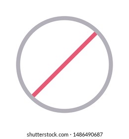 ban colour line vector icon